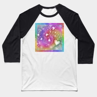 Rainbow Love Fractal Baseball T-Shirt